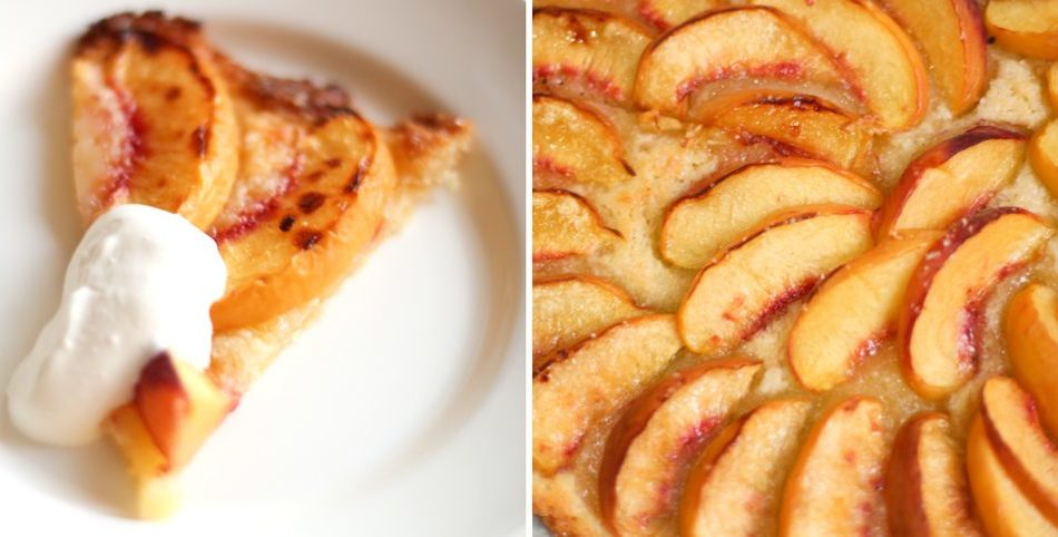 Рецепт песочного пирога с персиками и медом | Простые рецепты на каждый день