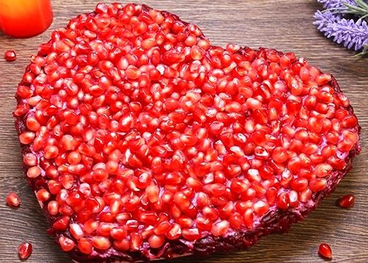 Рецепт салата «Гранатовое сердце» | Простые рецепты на каждый день