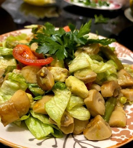 Теплый грибной салат | Простые рецепты на каждый день
