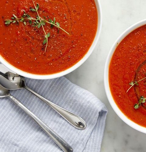 Томатный суп-пюре с соусом | Простые рецепты на каждый день